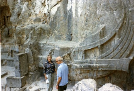 John and Betty Morrison at the Lindos of Rhodes.